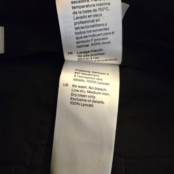 COS Black Pleated Dress Shorts Size 6 100% Lyocell - Picture 6 of 8